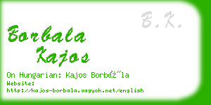 borbala kajos business card